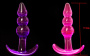Силиконовый анальный стимулятор фиолетовый