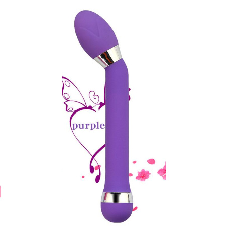 Фиолетовый вибратор с изогнутой головкой