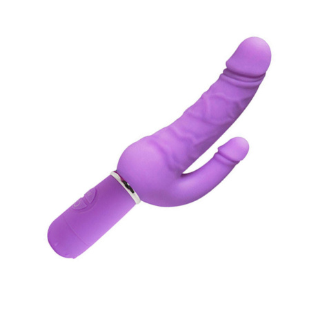 Фиолетовый вибромассажер Power Stud